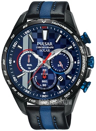 Pulsar Solar Niebieski/Skóra Ø45.1 mm PZ5047X1