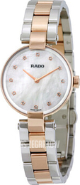 Rado Coupole Biały/Stal w kolorze różowego złota Ø27 mm R22855924