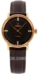 Rado Coupole Czarny/Skóra Ø32 mm R22865755