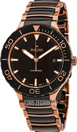 Rado Centrix Czarny/Stal w kolorze różowego złota Ø42 mm R30001152