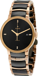 Rado Centrix Czarny/Stal w kolorze różowego złota Ø38 mm R30036712