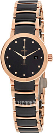 Rado Centrix Czarny/Stal w kolorze różowego złota Ø28 mm R30183732