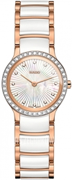 Rado Centrix Biały/Stal w kolorze różowego złota Ø23 mm R30218912