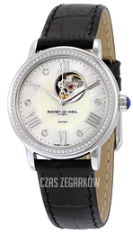 Raymond Weil Maestro Biały/Skóra Ø30 mm 2627-SLS-00965