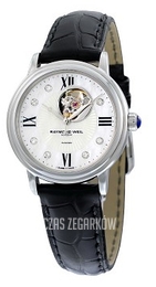 Raymond Weil Maestro Biały/Skóra Ø30 mm 2627-STC-00994