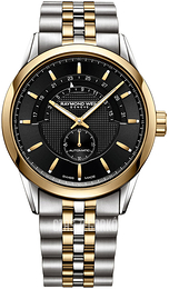 Raymond Weil Freelancer Czarny/Stal w odcieniu złota Ø42 mm 2738-STP-20001