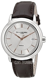 Raymond Weil Raymond Maestro Srebrny/Skóra Ø39.5 mm 2837-SL5-65001