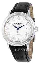 Raymond Weil Maestro Biały/Skóra Ø39.5 mm 2837-STC-00308