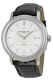Raymond Weil Raymond Maestro Srebrny/Skóra Ø41.5 mm 2847-STC-30001