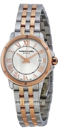 Raymond Weil Raymond Tango Srebrny/Stal w kolorze różowego złota Ø28 mm 5391-SB5-00658