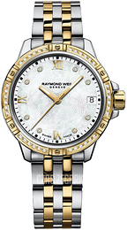 Raymond Weil Tango Biały/Stal w odcieniu złota Ø30 mm 5960-SPS-00995