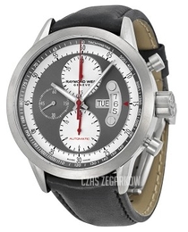 Raymond Weil Raymond Freelancer Srebrny/Skóra Ø45 mm 7745-TIC-05659