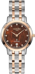 Roamer Monza Superslender Ladies Diamond Brązowy/Stal Ø29 mm 515811-49-09-50
