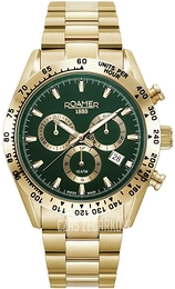 Roamer Monza Monza 100 Zielony/Stal w odcieniu złota Ø42 mm 850837-48-75-20