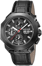 Roberto Cavalli by Franck Muller Franck Muller Czarny/Skóra Ø44 mm RV1G039L0041
