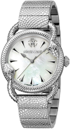 Roberto Cavalli by Franck Muller Dress Biały/Stal Ø33 mm RV1L072M0051