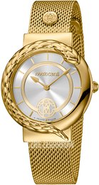 Roberto Cavalli by Franck Muller Dress Srebrny/Stal w odcieniu złota Ø34 mm RV1L088M0096