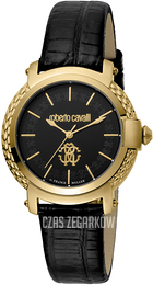 Roberto Cavalli by Franck Muller Franck Muller Czarny/Skóra Ø34 mm RV1L101L0021