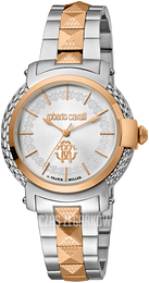 Roberto Cavalli by Franck Muller Aion Time Srebrny/Stal w kolorze różowego złota Ø34 mm RV1L101M0101