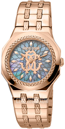 Roberto Cavalli by Franck Muller Franck Muller Niebieski/Stal w kolorze różowego złota Ø33 mm RV1L114M0101