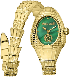 Roberto Cavalli by Franck Muller Rc-149 Zielony/Stal w odcieniu złota RV1L149M0031