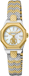 Roberto Cavalli by Franck Muller Franck Muller Biały/Stal w odcieniu złota Ø24 mm RV2L055M0101
