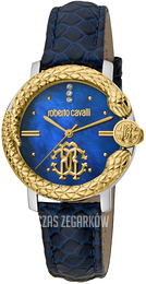 Roberto Cavalli by Franck Muller Franck Muller Niebieski/Skóra Ø34 mm RV2L057L0041