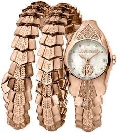 Roberto Cavalli by Franck Muller Aion Time Biały/Stal w kolorze różowego złota Ø23 mm RV2L061M0021