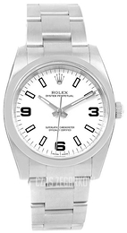 Rolex Perpetual 34 Biały/Stal Ø34 mm 114200/23