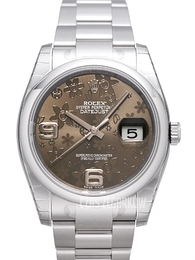 Rolex Datejust Steel Brązowy/Stal Ø36 mm 116200-0073