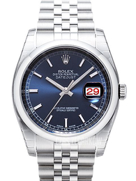 Rolex Datejust Steel Niebieski/Stal Ø36 mm 116200-0101
