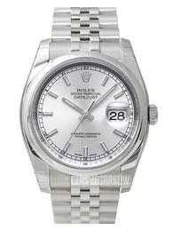 Rolex Datejust Steel Srebrny/Stal Ø36 mm 116200-0084