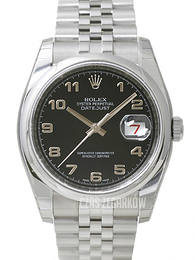 Rolex Datejust Steel Czarny/Stal Ø36 mm 116200/46