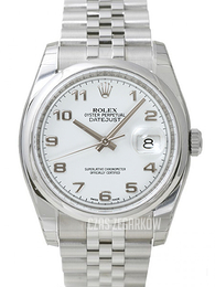 Rolex Datejust Steel Biały/Stal Ø36 mm 116200/47