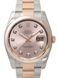 Rolex Datejust Two Tone Różowe złoto/18 karatowe różowe złoto Ø36 mm 116201-0081