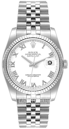 Rolex Datejust Steel Biały/Stal Ø36 mm 116234-0089