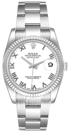 Rolex Datejust Steel Biały/Stal Ø36 mm 116234-0090