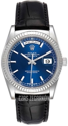 Rolex Day-Date Niebieski/Skóra Ø36 mm 118139-0004