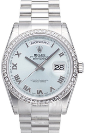 Rolex Day-Date 36 Niebieski/Platyna Ø36 mm 118346-0023