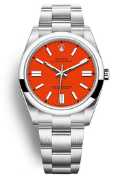 Rolex Oyster Perpetual 41 Czerwony/Stal Ø41 mm 124300-0007