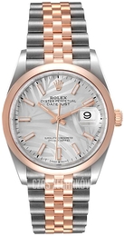 Rolex Datejust 36 Srebrny/18 karatowe różowe złoto Ø36 mm 126201-0031