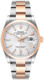 Rolex Datejust 36 Srebrny/18 karatowe różowe złoto Ø36 mm 126201-0034