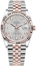 Rolex Datejust 36 Srebrny/18 karatowe różowe złoto Ø36 mm 126231-0039