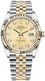 Rolex Datejust 36 Żółte złoto/18 karatowe żółte złoto Ø36 mm 126233-0045