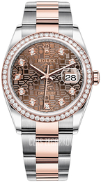Rolex Datejust 36 Brązowy/18 karatowe różowe złoto Ø36 mm 126281RBR-0014