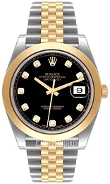 Rolex Datejust 41 Czarny/18 karatowe żółte złoto Ø41 mm 126303-0006