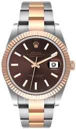 Rolex Datejust41 Brązowy/18 karatowe różowe złoto Ø41 mm 126331-0001