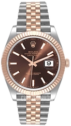 Rolex Datejust41 Brązowy/18 karatowe różowe złoto Ø41 mm 126331-0002