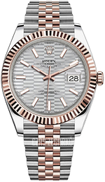 Rolex Datejust 41 Srebrny/18 karatowe różowe złoto Ø41 mm 126331-0018