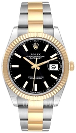 Rolex Datejust 41 Czarny/18 karatowe żółte złoto Ø41 mm 126333-0013